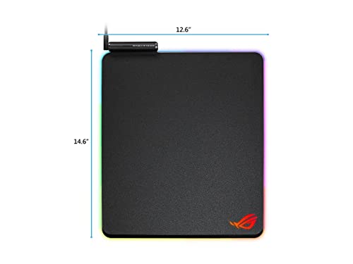 ASUS ROG Balteus RGB Gaming Mouse Pad - USB Port | Aura Sync RGB Lighting | Hard Micro-Textured Gaming-Optimized Surface & Nonslip Rubber Base