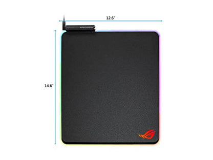 ASUS ROG Balteus RGB Gaming Mouse Pad - USB Port | Aura Sync RGB Lighting | Hard Micro-Textured Gaming-Optimized Surface & Nonslip Rubber Base