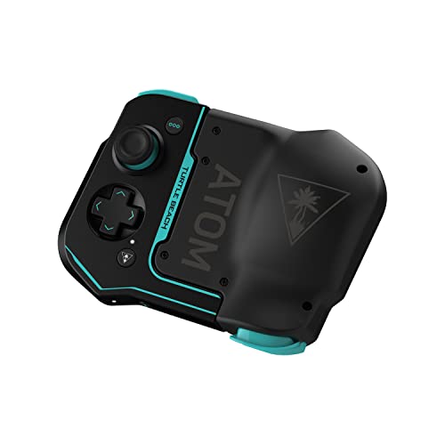 Turtle Beach Atom Mobile Game Controller with Bluetooth for Cloud Gaming on Android Mobile Devices with Compact Shape, Console Style Controls & Low Latency Bluetooth - Black/Teal - color: Black/Teal