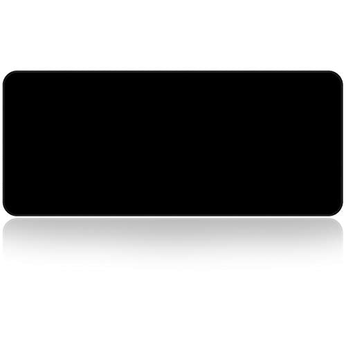 Qisan Large Gaming Mouse Pad Extended Size Mousepad for Computer Desktop PC Laptop 31.5"x11.8"x0.15" Keyboard Pad Desk Pad with Anti-Slip Rubber Base | Large Desk Mat for Keyboard and Mouse-Black - color: Black-2