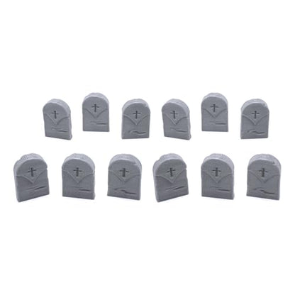 EnderToys Mausoleum Graveyard Tombstones, 3D Printed Tabletop RPG Scenery and Wargame Terrain 28mm Miniatures