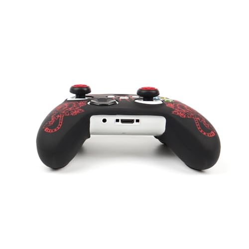 Tiger Controller Skin Compatible with Xbox Series X Wireless Controller, RALAN Protector Case， Customised Thumb Grips Cap - color: Tiger Black Red
