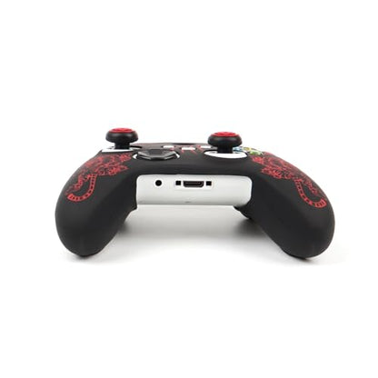Tiger Controller Skin Compatible with Xbox Series X Wireless Controller, RALAN Protector Case， Customised Thumb Grips Cap - color: Tiger Black Red
