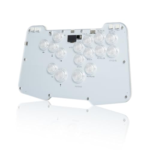 BITFUNX Duelpad Leverless Controller Arcade Stick, Zen16 Arcade Controller for PC/PS3/PS4/PS5/Switch/Steam, All-Button Arcade Fight Stick with SOCD/TURBO/Custom RGB/Hot-Swap/Low-Profile Switch - size: Extra Large