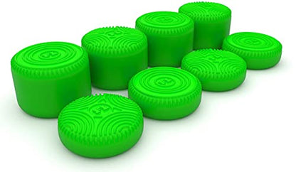 SensePro PS5 Controller Skin Grip, Anti-Slip Studded, Green | Dock Compatible, Soft Gel Silicone Cover for Playstation 5 Dualsense, Rubber Protector, Raised Thumb Grip Caps - color: Green