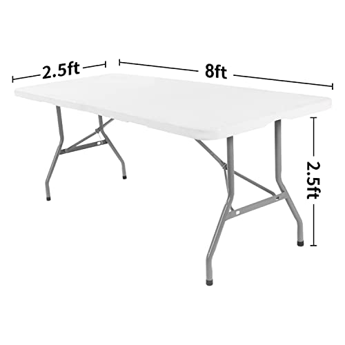 Peomeise 8FT Spandex Table Cover Rectangular Stretch Spandex Tablecloth (Blue Mist,8FT) - color: Blue Mist, size: 96" x 30" (Rectangular)