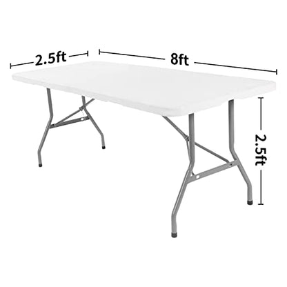 Peomeise 8FT Spandex Table Cover Rectangular Stretch Spandex Tablecloth (Blue Mist,8FT) - color: Blue Mist, size: 96" x 30" (Rectangular)