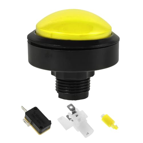 HEALLILY LED Illuminated Game Push Button Switch for Arcade Machines Round Replacement Button Micro Switch Easy to Install Compatible Game Consoles