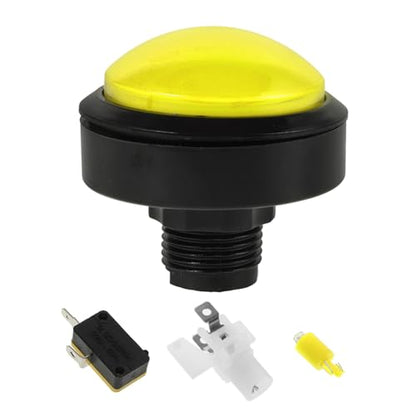 HEALLILY LED Illuminated Game Push Button Switch for Arcade Machines Round Replacement Button Micro Switch Easy to Install Compatible Game Consoles