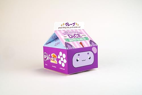 1985 Games Fruit Meadows Milk Carton Dice (Grape) - color: Grape