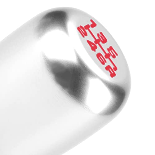 Dweekiy 2.25 Inch Silver Universal Manual Gear Shift Knob - Direct Replacement 6 Speed Shifter Head with Adapters for Most Cars - color: Silver