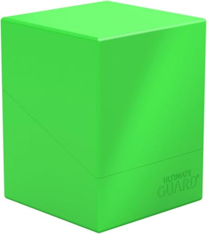 Ultimate Guard Boulder Solid 100+, Deck Case for 100 Double-Sleeved TCG Cards, Neon Green, Secure & Durable Storage for Trading Card Games, No Transparency - color: Neon Green