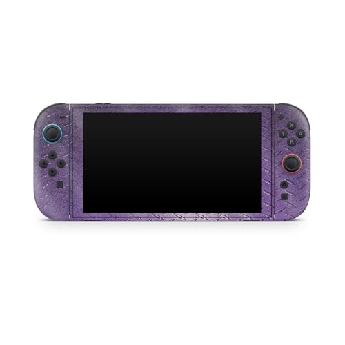Glossy Glitter Gaming Skin Compatible with Nintendo Switch 2 Console Only - Purple Diamond Plate - Premium 3M Vinyl Protective Wrap Decal Cover - Easy to Apply | Crafted in The USA by MightySkins - color: Purple Diamond Plate, size: Switch 2 Console Skin