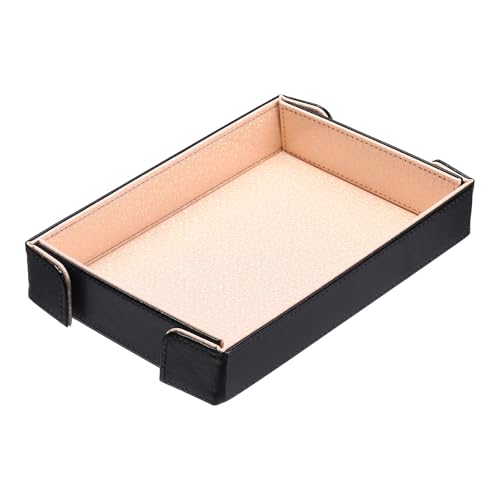 uxcell PU Leather Dice Tray, Rectangle Magnetic Folding Velvet Portable Folding Dice Rolling Tray for Table Games Keys Wallet Watch Coin, Glitter Champagne - color: Champagne
