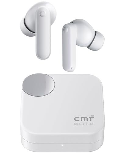 CMF Buds 2a Wireless Earbuds Active Noise Cancelling 42dB Hybrid ANC Bluetooth Headphones, 12.4mm Dynamic Driver for Big Bass, 4 Mic Clear Call, Sport Ear Buds for iPhone, Android, Light Grey - color: Light Grey