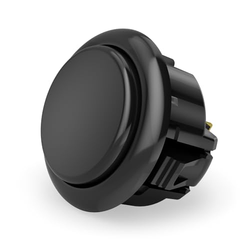 QANBA D-lite Arcade Button Original Buttons Snap-In Joystick Arcade Buttons for DIY arcade machines 30mm Push button switch(Boxed）(30mm Black（DL04) 24 Pcs) - size: 30mm Black（DL04) 24 Pcs