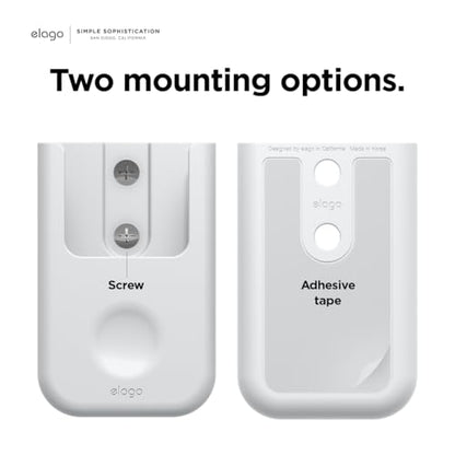 elago Universal Remote Holder Mount Compatible with Apple TV and All Other Control Devices - Adhesive Tape or Screw Mounting Options, Available Wired Charging [Small] [3rd & 2nd Gen] [White] - color: White, size: Small - 2&3 Gen
