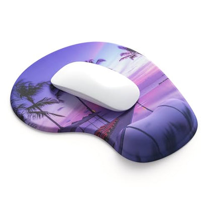 Office Mousepad with Gel Wrist Support - Ergonomic Gaming Desktop Mouse Pad Wrist Rest - Design Gamepad Mat Rubber Base for Laptop Computer -Silicone Non-Slip Special-Textured Surface (15PalmS) - color: 15PalmS