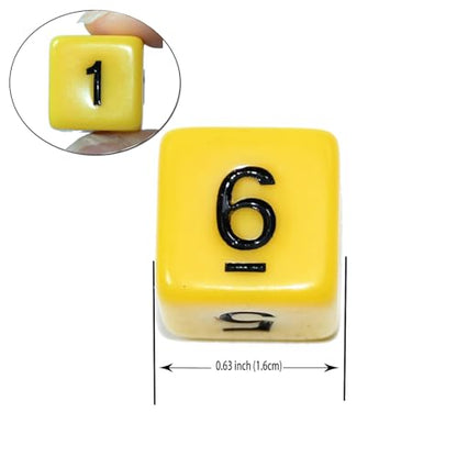 SmartDealsPro 50-Pack D6 6 Sided Dice Polyhedral Dice with Pouch for DND RPG MTG Table Game (D6, Mix Color) - color: Mix Color, style: D6