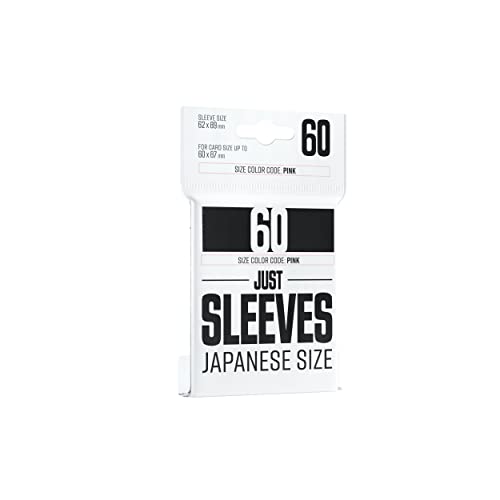 Gamegenic Card Sleeves – Just Sleeves: Black Japanese Size 60CT – Card Sleeves are Smooth & Tough - Compatible with Yugioh & Cardfight Vanguard - color: Black