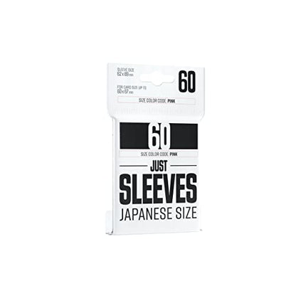 Gamegenic Card Sleeves – Just Sleeves: Black Japanese Size 60CT – Card Sleeves are Smooth & Tough - Compatible with Yugioh & Cardfight Vanguard - color: Black