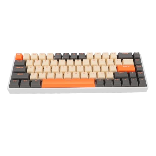 Zopsc 68 Keys Mechanical Keyboard, 60 Percent Compact RGB Backlit Gaming Keyboard, Red Switch Ergonomic Wired Keyboard for PC