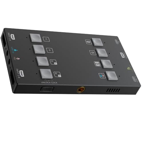 USB3.0 4K HDMI Video Capture Card with 2 Input 2 Output Two Screen Capture Broadcast Live Stream HDMI to USB 3.0 Dongle HD 1080P Live Streaming Video Grabber Converter (H2U)