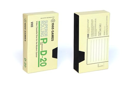 Sharp Edge D&D Dice Set – Handmade Resin Polyhedral Dice in VHS Retro Box – 7 Dice for TTRPG (Crystal Ball) - style: Crystal