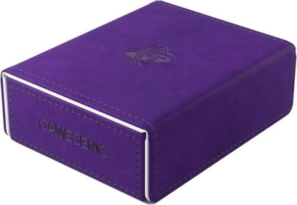 Token Keep - Premium Token Box for Safe Storage, Fits Dungeon 1100+ and Dungeon S 550+, Holds Tokens, Dice, and Cards, Fully Usable During Gameplay, Purple/White Color, Made by Gamegenic - color: Purple/White