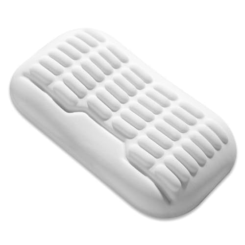UnivoColors Ergonomic Mouse Wrist Rest,Latest 3.0 Wave Curve Design,High-Resilience Memory Foam Non-Slip Base,Reduces Wrist Fatigue,Ideal for Office Gaming & Long Hours of Use(Ivory) - color: Ivory, style: Mouse Wrist Pad