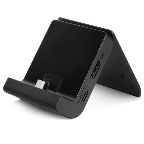 TV Dock Station for Switch 2 and Gen 1, Mini Portable TV Base Docking Station Charging Stand Playstand Replacement Accessories with 4K@120Hz HDMI Adapter for Switch, OLED