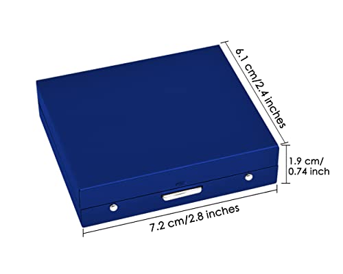 DS.DISTINCTIVE STYLE Aluminum Alloy Dice 5 Pieces 16mm Portable Metal Dices with Case 6 Sided Dice for Party Game - color: Blue, style: Square