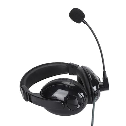 Yunseity Gaming Headset, Bass Surround Wired Headset, Noise Cancelling Flexible Mic Over Ear Headphones, Soft Memory Earmuffs, for PC
