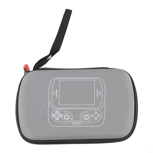 Flannel Hard Carry Case for Anbernic RG Slide Compact 17.1x11.2x4cm Grey Protective Storage for Csole and Charger Accessories for Gamers on