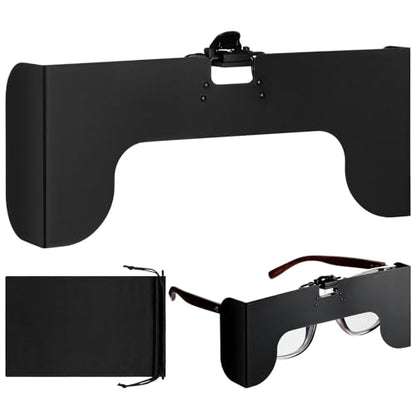 1 Pcs View Limiting Device Clip On Cloud-Overs Visors Attaches View Limiting Device Aviation Training Supplies with Soft Case(Black) - color: Black