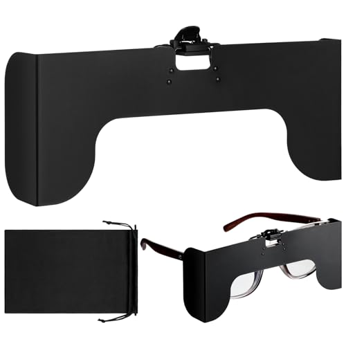 1 Pcs View Limiting Device Clip On Cloud-Overs Visors Attaches View Limiting Device Aviation Training Supplies with Soft Case(Black) - color: Black