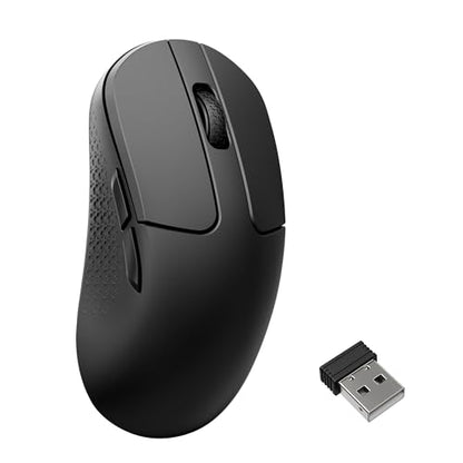 Keychron M3 Mini 8K Wireless Gaming Mouse, 55g Lightweight, PixArt 3950 Sensor, 30K DPI, Bluetooth 5.3/2.4GHz/Wired, Programmable, 140H Battery, for Mac/Windows/Linux - Black - color: Black