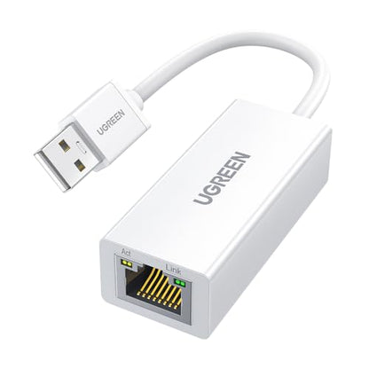 UGREEN USB to Ethemet Adapter, 10/100Mbps Network Adapter, with AX88772D Chip RJ45 Wired LAN Dongle for Laptop, Compatible with Nintendo Switch MacBook ChromeBook Windows macOS Linux (Not for Wii) - color: White