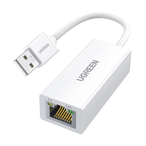 UGREEN USB to Ethemet Adapter, 10/100Mbps Network Adapter, with AX88772D Chip RJ45 Wired LAN Dongle for Laptop, Compatible with Nintendo Switch MacBook ChromeBook Windows macOS Linux (Not for Wii) - color: White