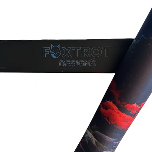 Foxtrot Designs TCG Playmat, Samurai and Cherry Blossoms 24in x 14in, Premium Stitched Edges, Non-Slip Base for MTG and Other Trading Card Games. MTG Playmat. Design (Honor) - color: Honor