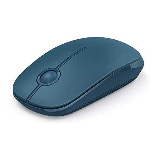 VssoPlor Wireless Mouse, 2.4G Slim Computer Laptop Mouse, Sapphire Blue | Portable Mouse, Plug & Play USB Nano Receiver, Quiet Silent Optical Mice for Notebook, PC, Laptop, Computer, Windows, Mac - color: Sapphire Blue