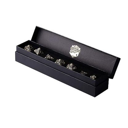 Surpass DND dice Set Metal dice Role Playing Polyhedral Dice Dungeons and Dragons Gifts Pathfinder d&d dice 7piece Set Bronze (Antique Bronze) - color: Antique Bronze
