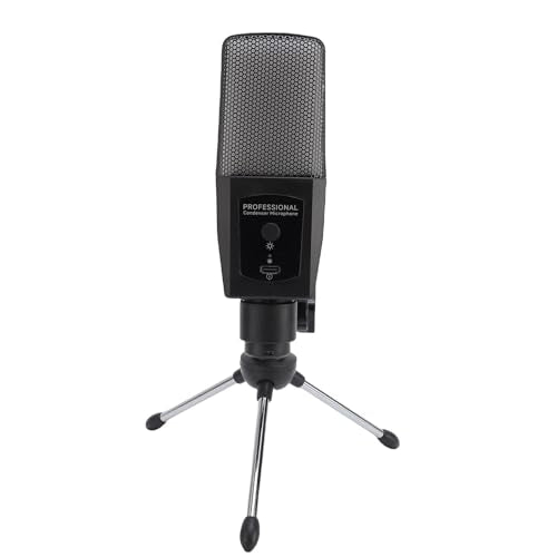 Versatile USB Computer Condenser Mic with Dynamic RGB Lighting for Live Streaming Podcast Studio Recording, Gaming Microphone with Tripod Stand