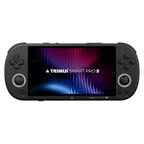 Trimui Smart Pro-S 4.96″ Retro Handheld Game Console, Allwinner A523 Octa-Core 2.0GHz, Mali-G57, Active Cooling, L3/R3, Linux, 8GB + microSD (BLACK-256GB) - color: Black-256gb