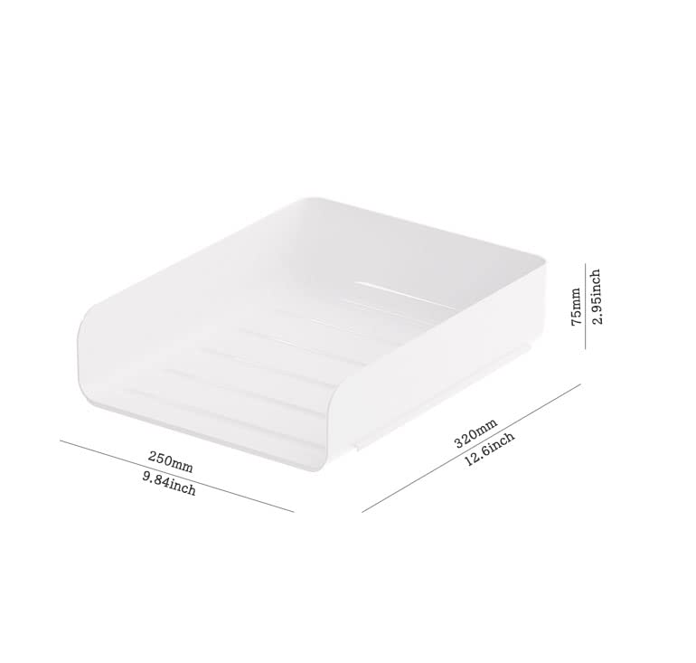 (4pcs Pack) HKeeper Stackable Paper Trays,Letter Tray Organizer,Office Desktop Organizer,A4 Paper Holder,Supplies Magazine,File Documents,Receipts（White,Regular）