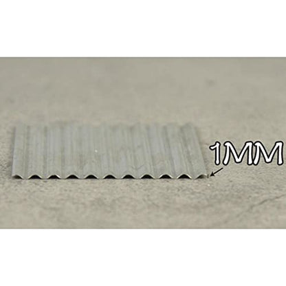 1:35 Scale Steel Shed Corrugated Tile Set, 8 Pcs Iron Miniature Roof Tiles for Diorama Building and Sand Table Layout