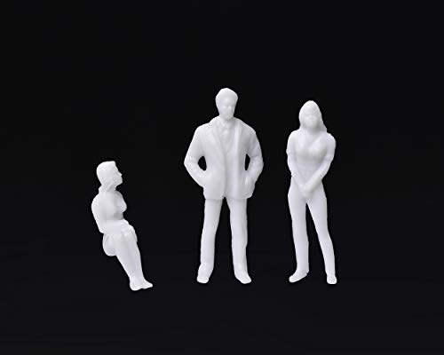 DS. DISTINCTIVE STYLE 100Pcs 1:50 Scale Figures Unpainted Assorted Poses Miniature 1/4 Scale Model People for Architectural Layout Project O Scale Model Trains Railroads Home Bonsai Decor