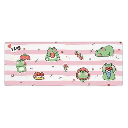 Cute Frog Mouse Pad XL Large Mousepad Non Slip Rubber Base Desk Mat for Laptop Computer Gaming 31.5" X 12" - color: Cute Frog