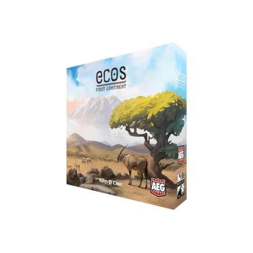 Ecos: The First Continent Board Game, Build Nature and Animals, Unique Mechanics, Challenging Strategy, Ages 14+, 2-6 Players, 45-75 Min, Alderac Entertainment Group (AEG)