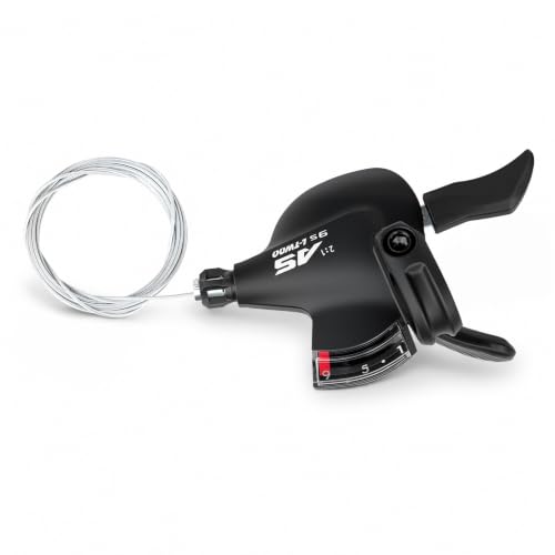 WEEROCK Bike Shifter Lever 9 Speeds Right Thumb Gear Shift Lever for MTB | 2:1 Pull Ratio, Gear View Window, Smooth Shifting, for Mountain Bike, Touring Bike, Fold Bike, Flat-bar Road Bike, Kid Bike - color: Right 9 Speed